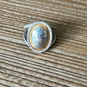 Boho Wheat Chain Braided Statement Ring - Size 7